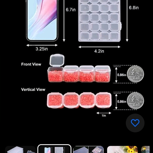 3 large bead storage 56 grid 1 small 4 free - Picture 4 of 16